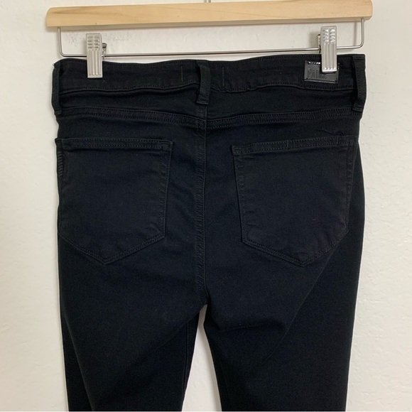 Paige Verdugo Ankle Black Jeans Distressed Women’s Size 27 Ripped Knees Skinny - Picture 15 of 17